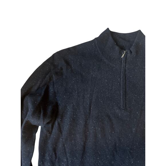 Artefact | 100% Cashmere Black Donegal 1/4-Zip Sweater | Size XL - Picture 2 of 6